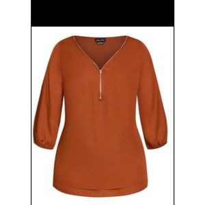 Woman rust top, City chic, size 20, brand new